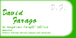 david farago business card