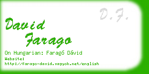 david farago business card